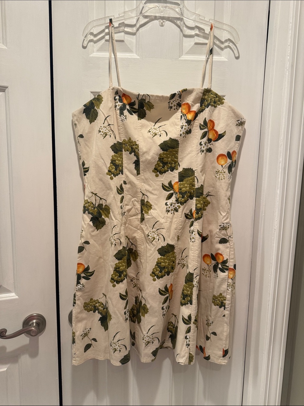 Abercrombie & Fitch Cream Mini Dress with Fruit Print